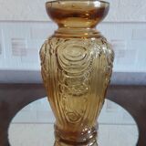 Art Deco vase amber glass