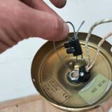 Pair brass and glass chandeliers