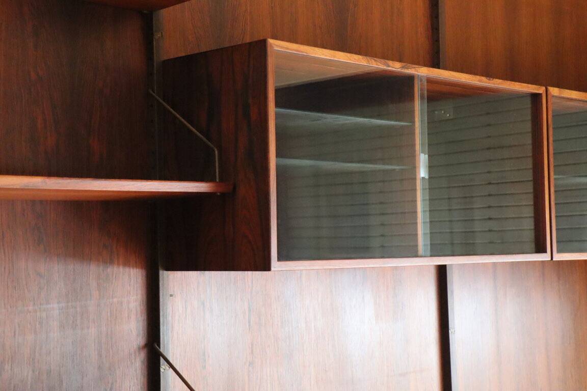 Danish wall bookcase by Thygesen and Sorensen in rosewood, 1960