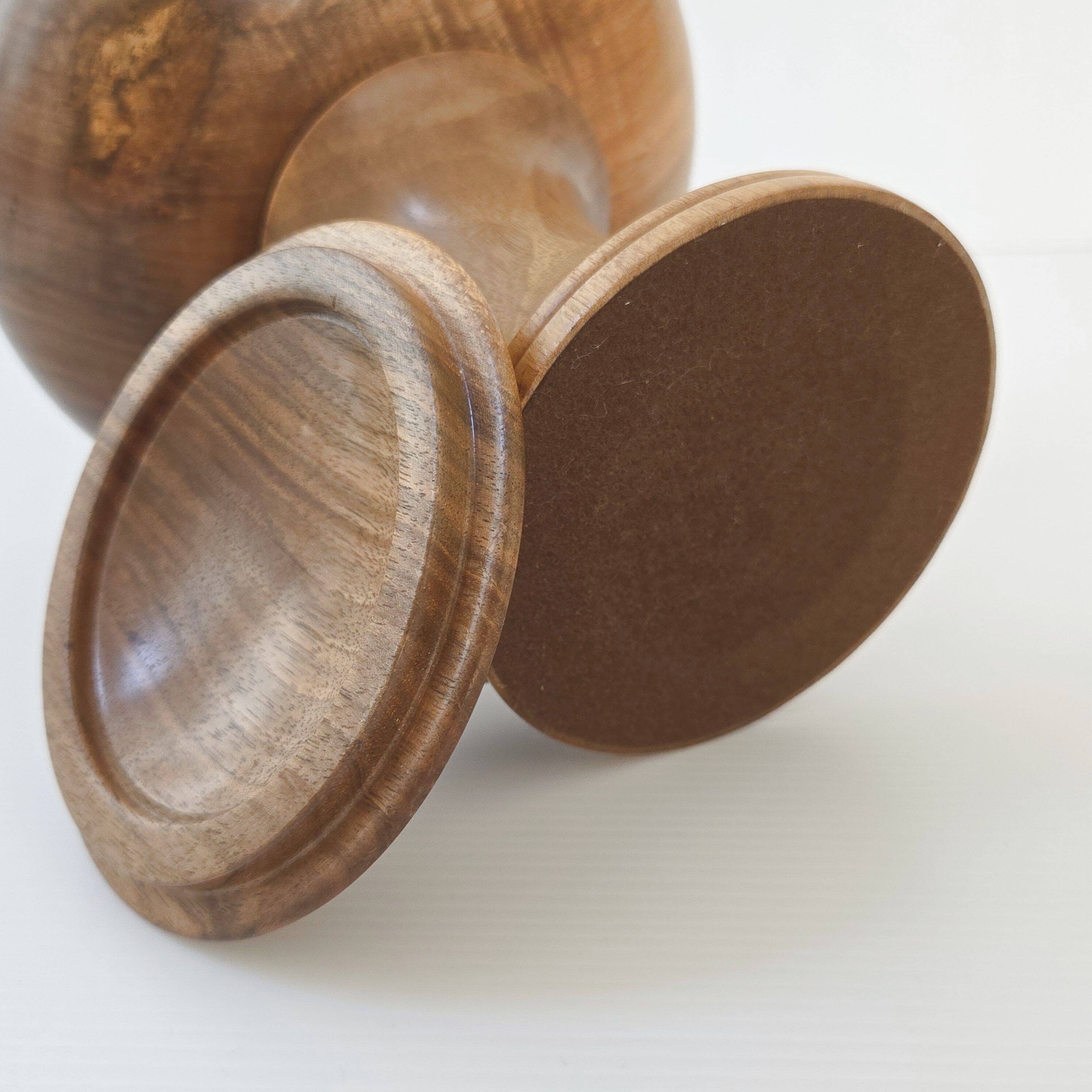 Vintage Scandinavian candy box from the 1960s in walnut and rosewood