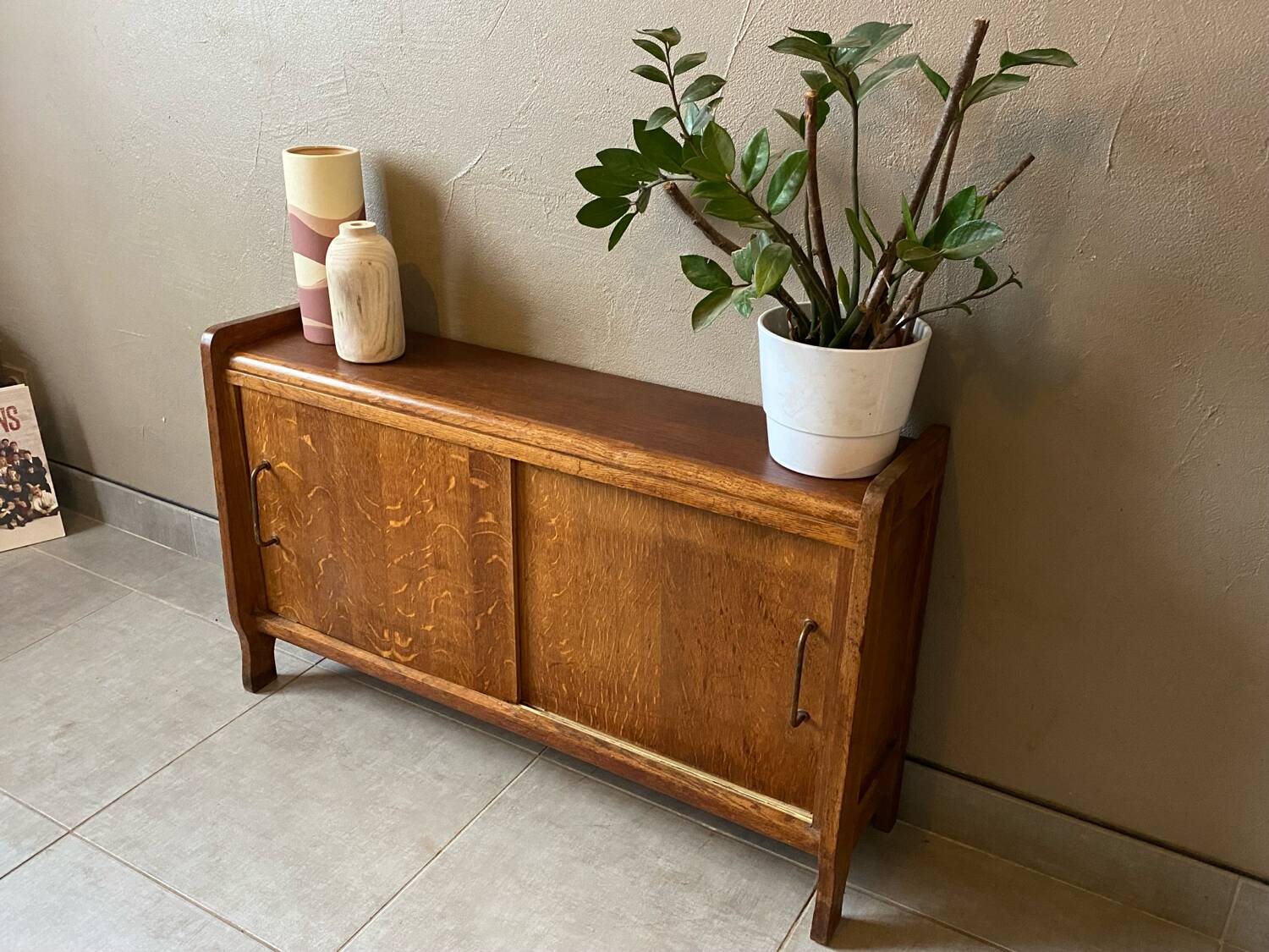 Small vintage wooden storage unit
