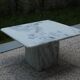 Vintage white marble coffee table