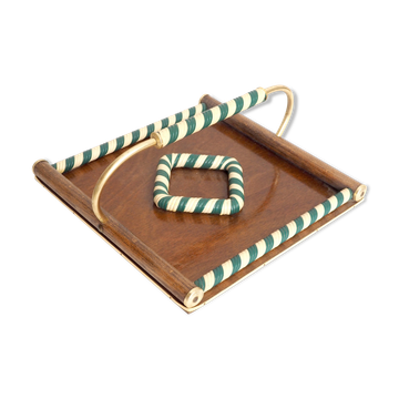 Plateau scoubidou et bois
