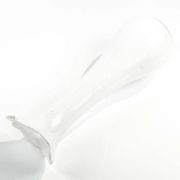 Mid-century modern vase, ivory white glass, Poland, 1970s