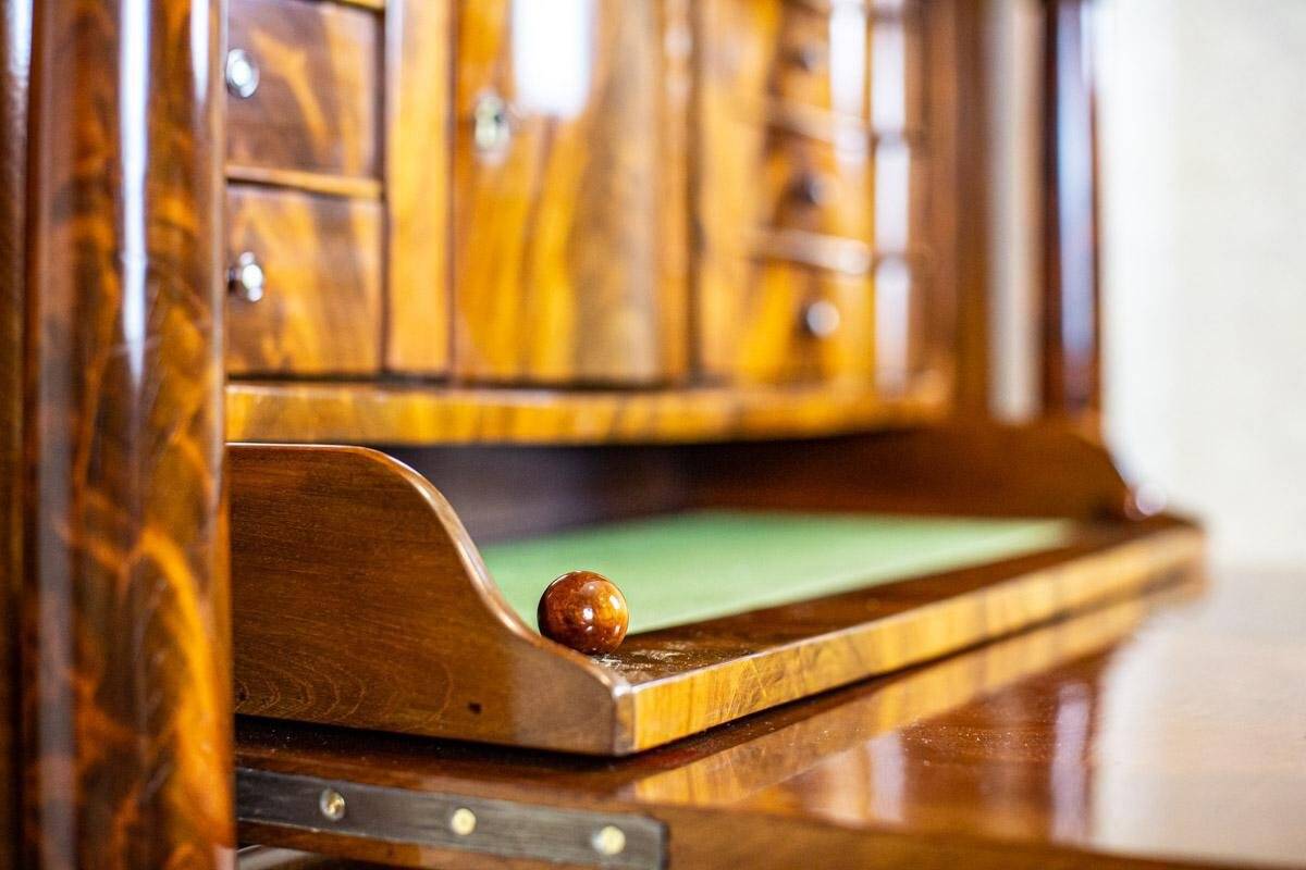 Antique Biedermeier Mahogany Secretary, 1850