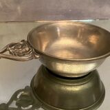 Regency style pewter bowl cup with handle