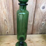 Green glass standing apothecary bottle