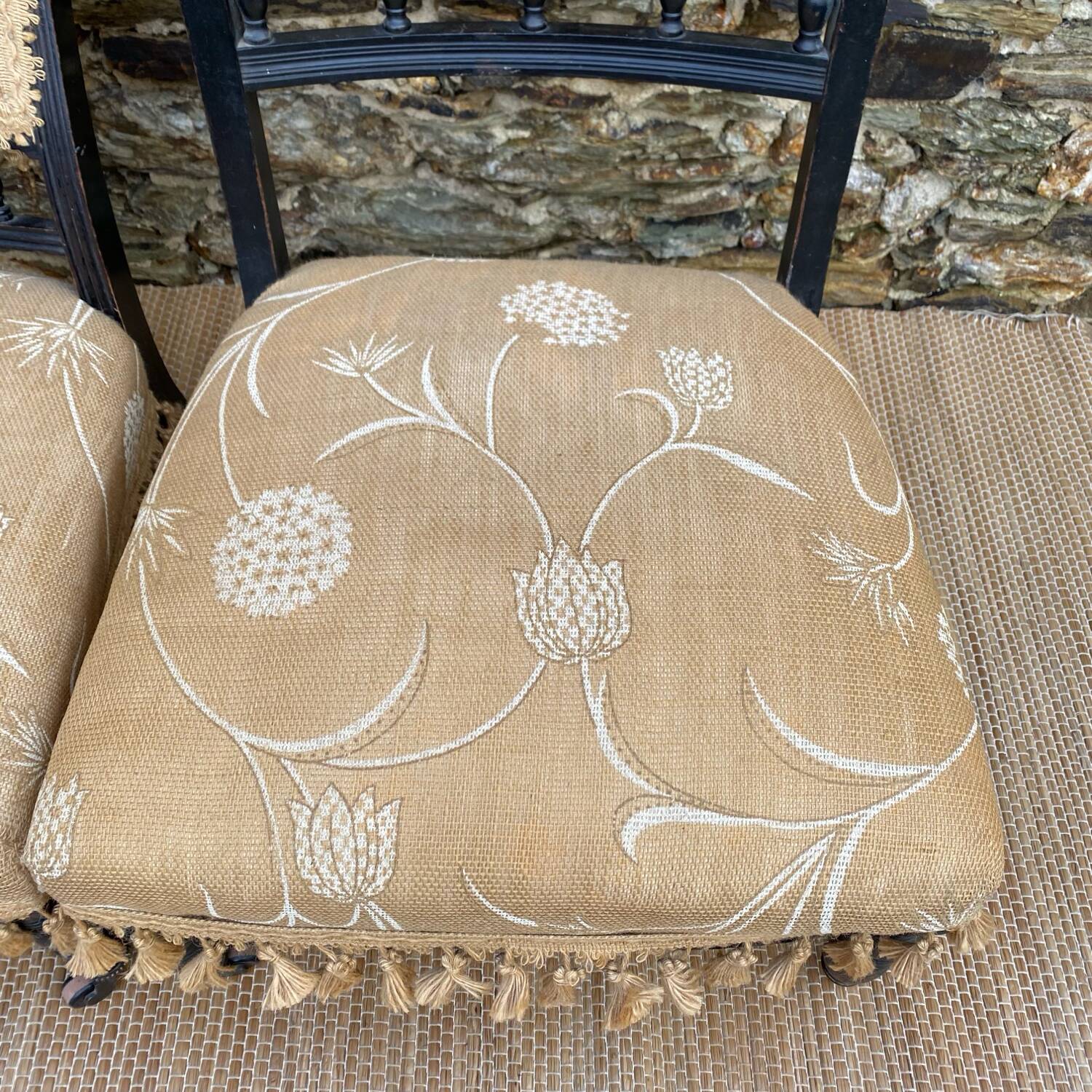 Victorian style nurse's chair, late 19th century fireside chair