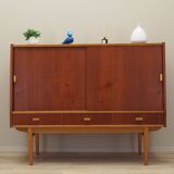 Buffet haut en teck, design danois, années 1960, production : Danemark