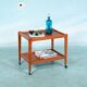 Vintage minimalist service trolley Deen design in teak, bar trolley.