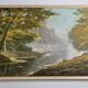 Oil on panel signed by Maurice Leuleu Autumn landscape 104x54 cm framed