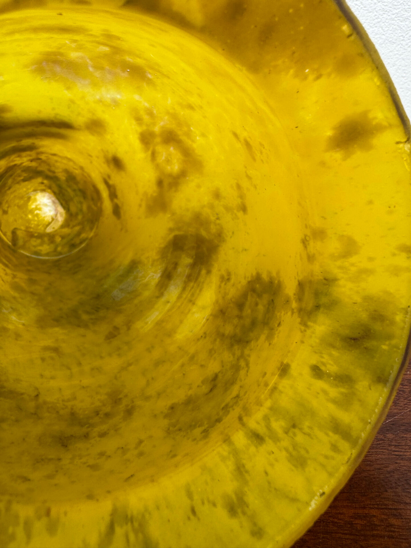 Large marbled yellow Art Deco vase