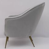 Canapé courbé et deux fauteuils italiens de style mid-century moderne de Federico Munari, 50