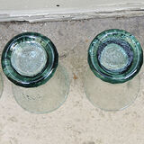Former Pastis Service in Green Textured Glass