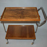Antique chrome serving table, Thonet, Jindřich Halabala