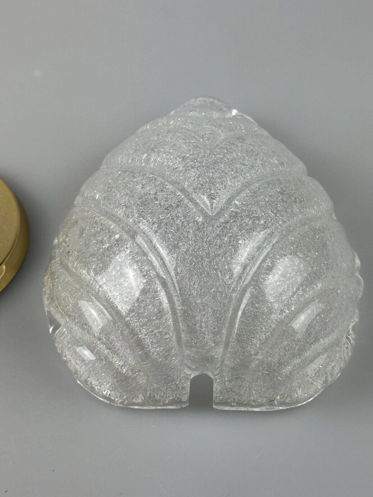 60s 70s Wall Sconce Wall Lamp Glass Brass Leaf Space Age Design