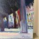 Metro Stalingrad in Paris, oil on canvas signed Patrice Landauer
