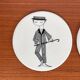 Mid-century ceramic coasters by Bjørn Wiinblad, 1960s, set of 5.
