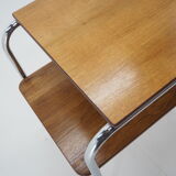 Art deco chrome and wood table, 1940s