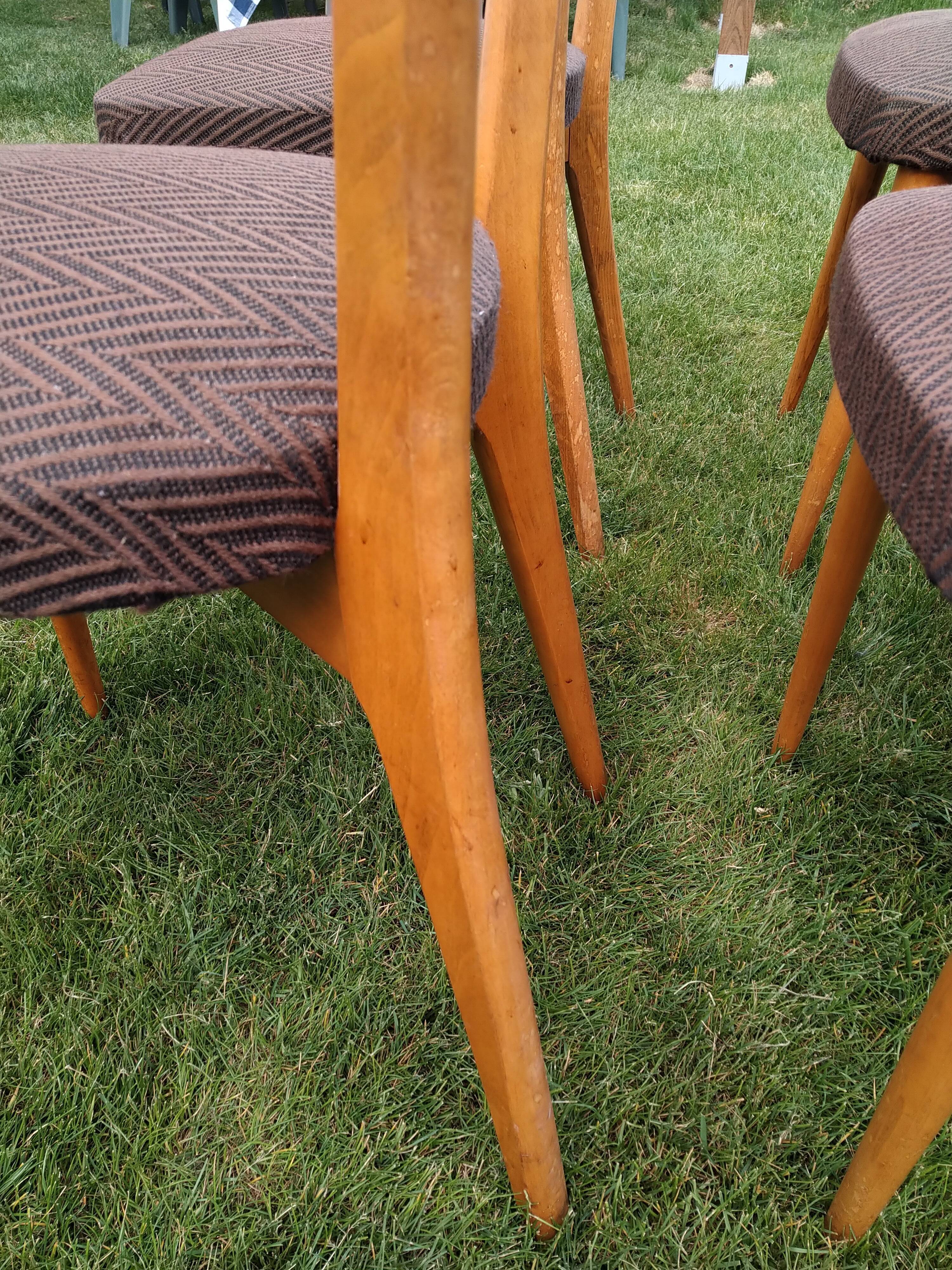 Set of 7 chairs 60s