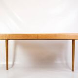 Dining Table Made In Oak With Tapped Collections By Henry W. Klein For Bramin From 1960s