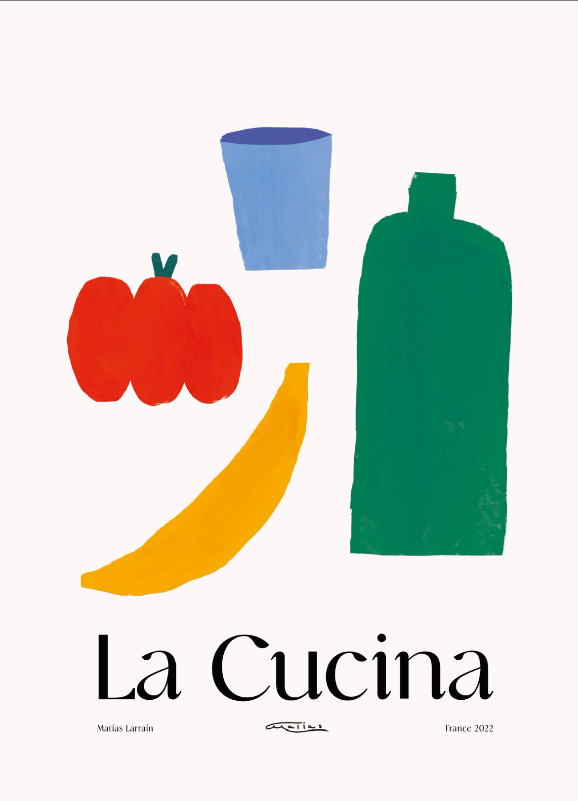 Wall poster minimalist kitchen banana pepper 50cm*70cm