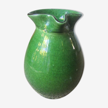 Green glazed earth pitcher