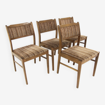 Set de 4 chaises scandinave en hêtre, Suède, 1960