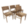 Set of 4 Scandinavian beech chairs, Sweden, 1960