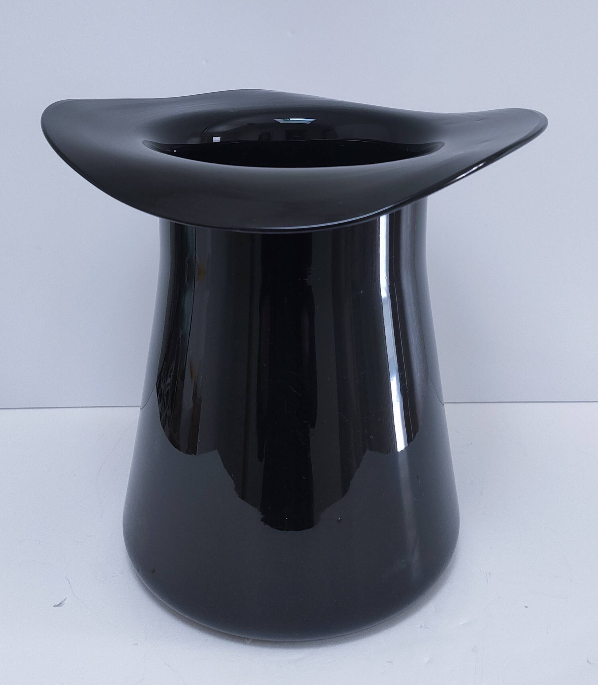 ice bucket and black Murano champagne glass from the 1980s