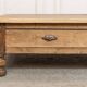 Exceptional oak coffee table, antique draper's table from the 19th century.