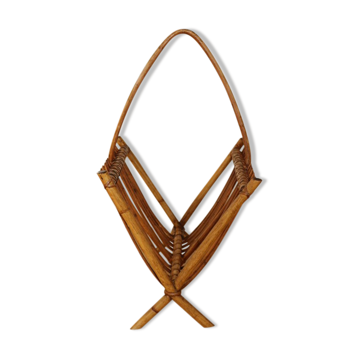Rattan magazine holders
