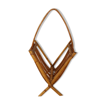 Rattan magazine holders
