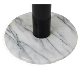 Postmodern pedestal table / plant stand in white Carrara marble, Italy, 1980s