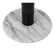 Postmodern pedestal table / plant stand in white Carrara marble, Italy, 1980s