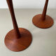 Pair of vintage Scandinavian candlesticks in teak & copper, Sweden, 1970s