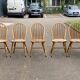 5 chaises anglaises Windsor en bois massif courbé XXème