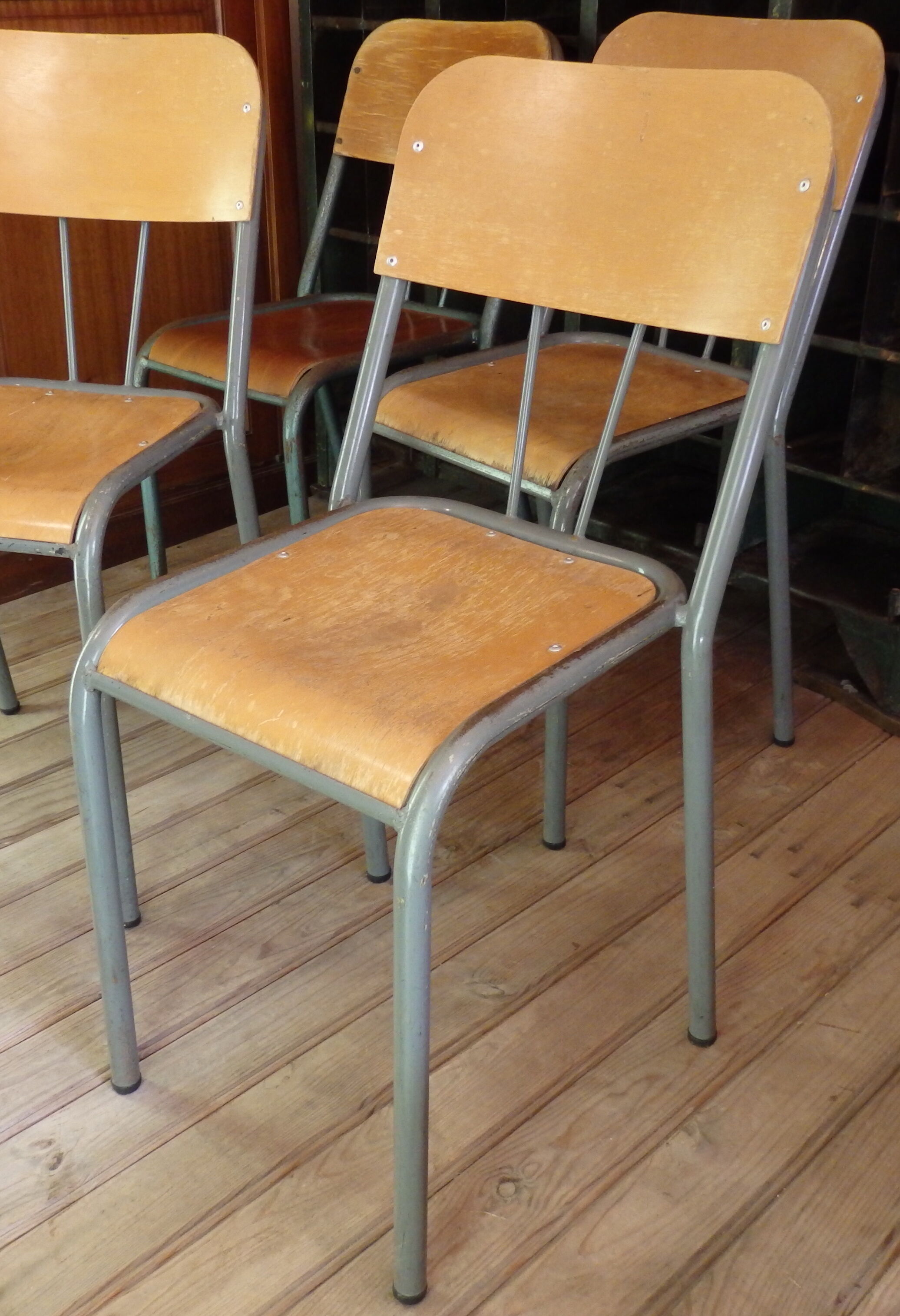 School chair / school chair 1960 with bars