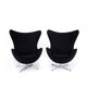 2 egg chairs lounge chair