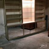 Library Showcase ivory color and anodized aluminum matt gold