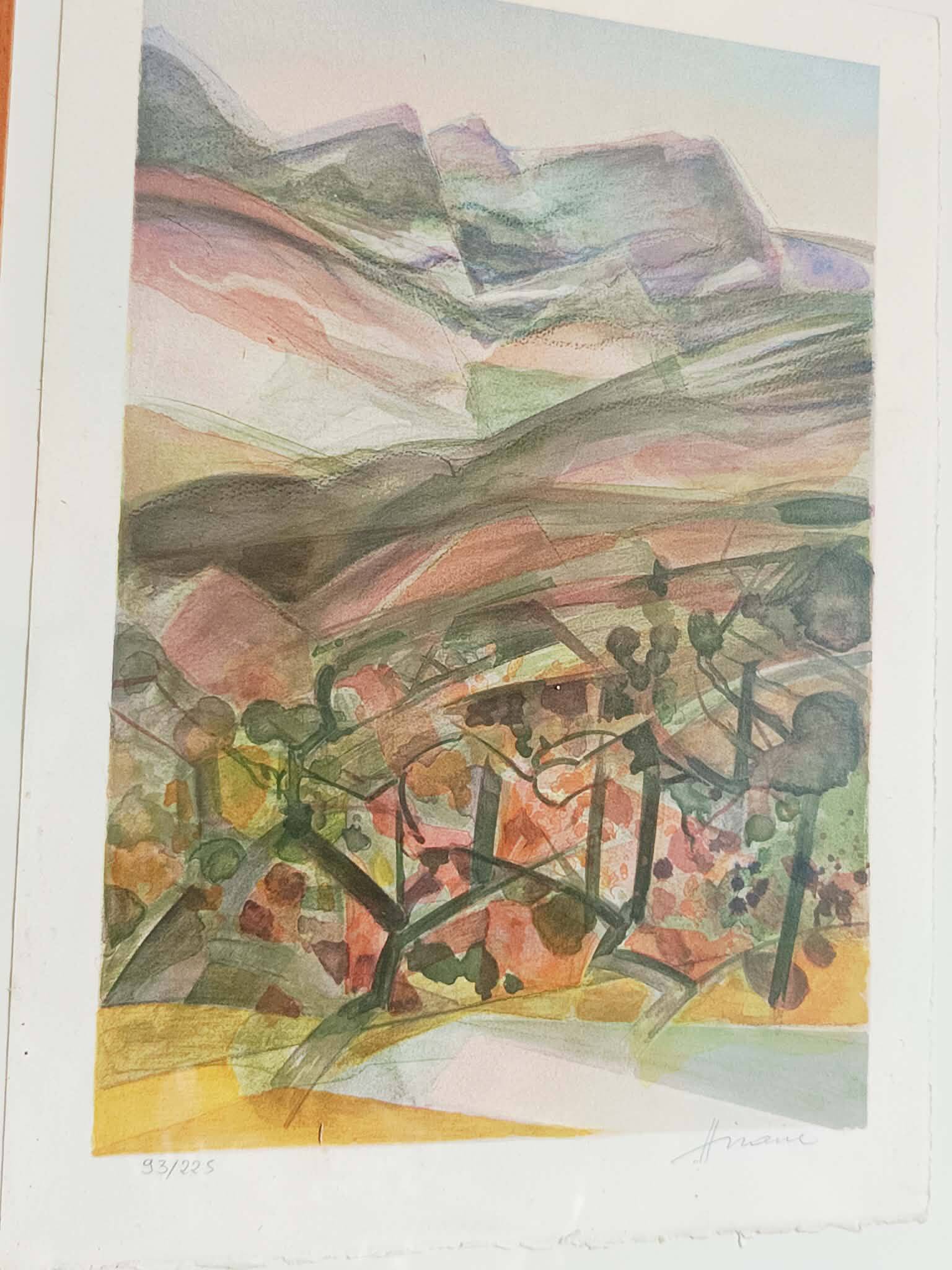 Lithographies Montagne Sainte Victoire, par Camille Hilaire