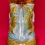 Pichet Art Nouveau en barbotine belge Wasmuel, XIXe siècle