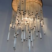 Petit lustre en verre de style mid-century/pendentif par Kinkeldey, Allemagne, années 1970.