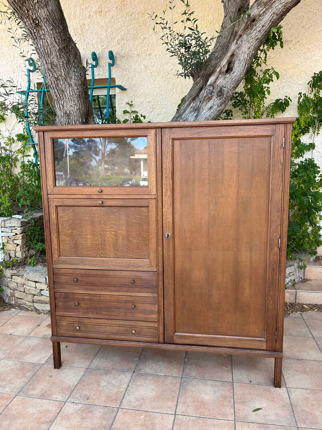 1950 oak administration cabinet