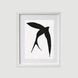 Peinture d'oiseau enfermée