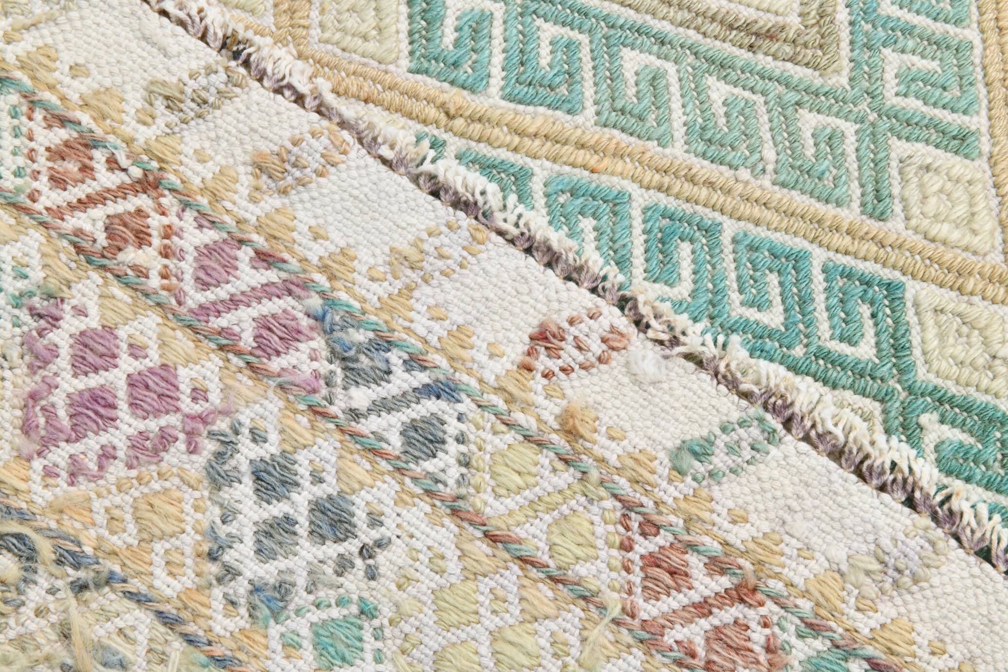 3x9 Soft Pastel Kilim Runner Rug, 81x286Cm