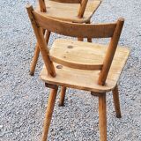 Set of 4 Scandinavian style beech chairs