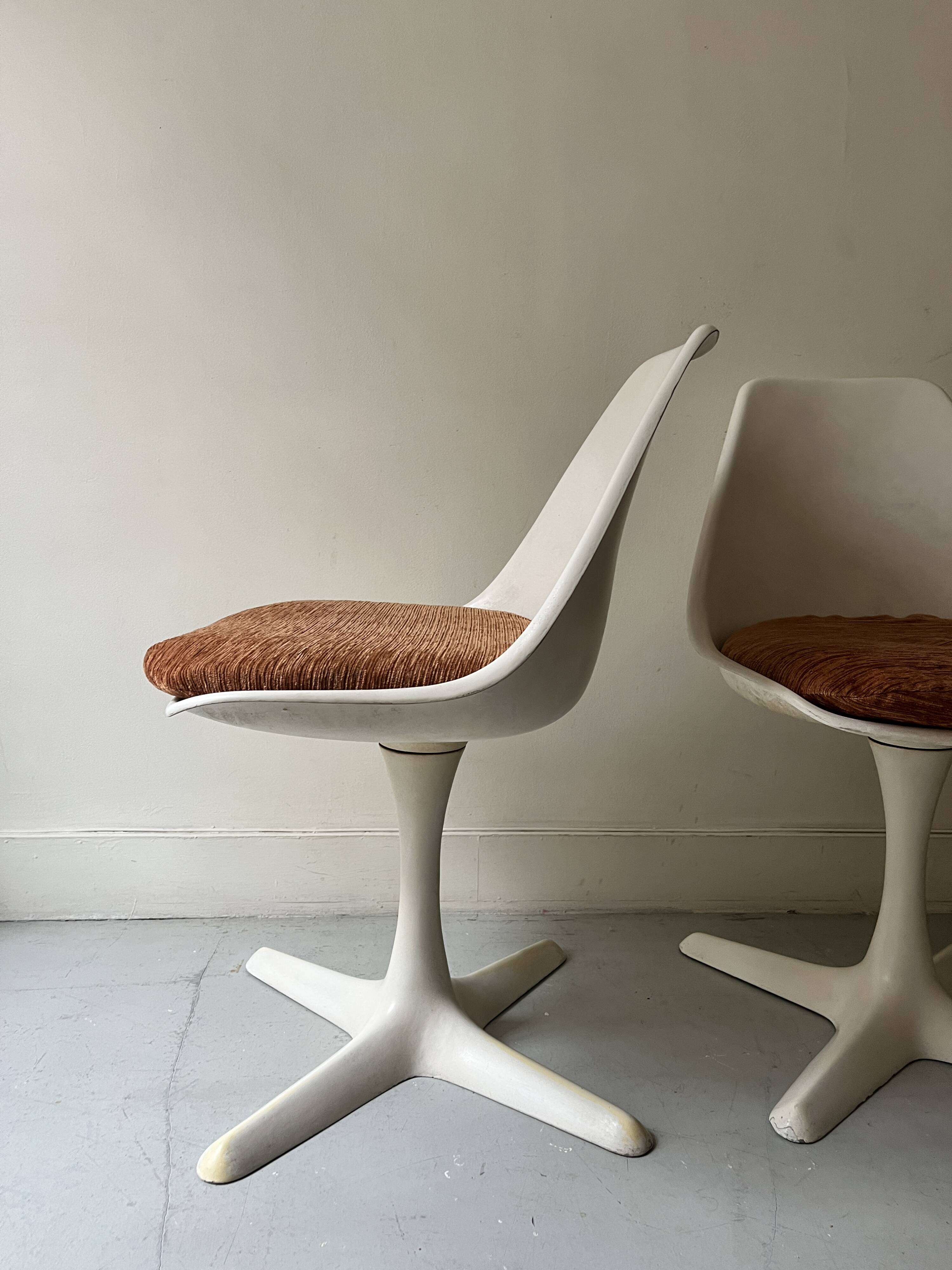 Set de 3 chaises tulipe par Maurice Burke pour Arkana, design 1970