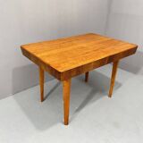 Table à manger réglable en noyer par Setona, années 1950, Tchécoslovaquie