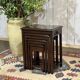 Set of 4 Chinese nesting tables in teak from the 1980s.